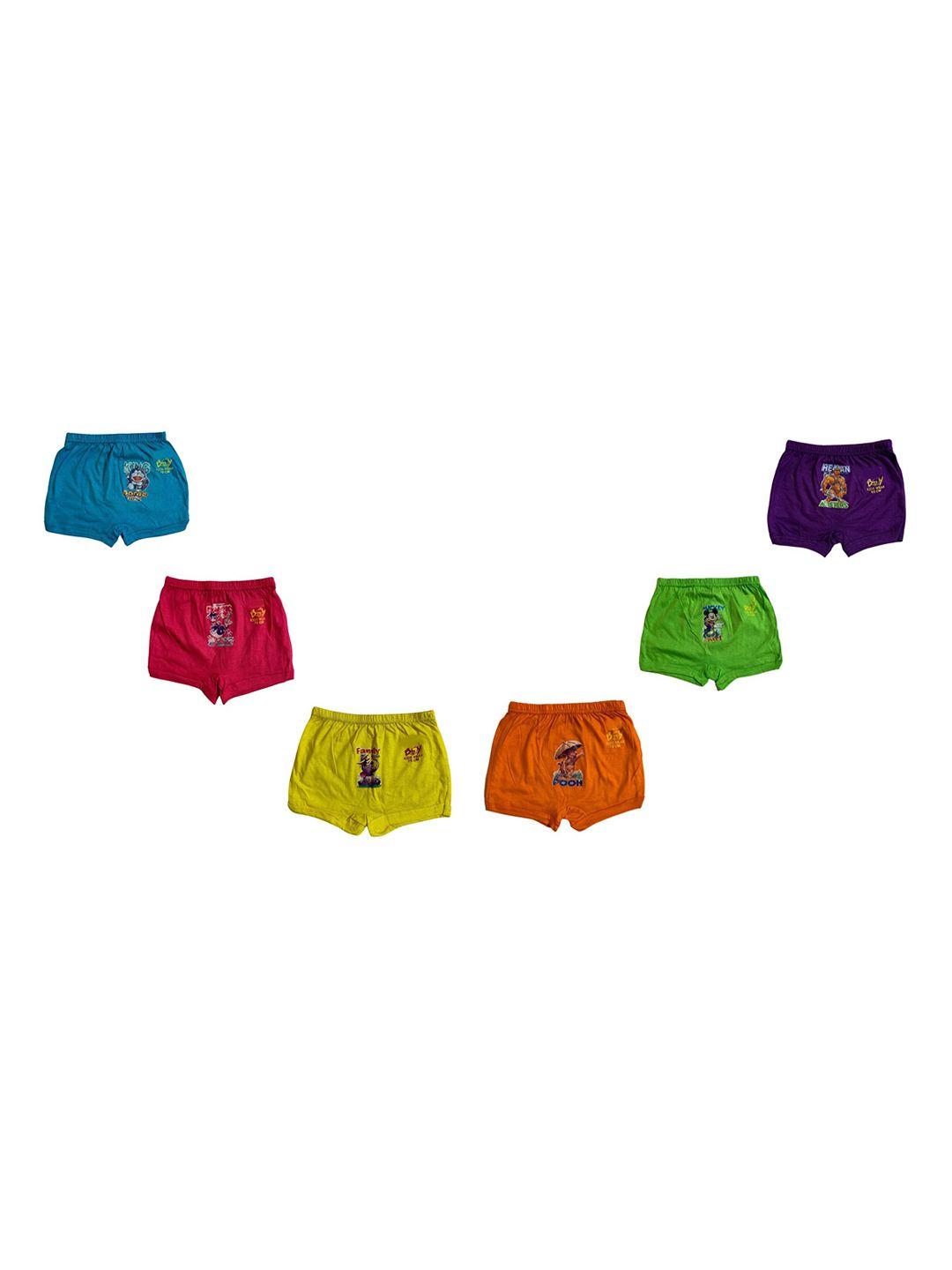 cooltees4u kids pack of 6 printed cotton boyshorts briefs