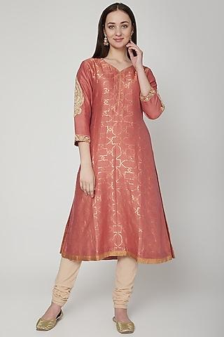 copper woven jaal tunic