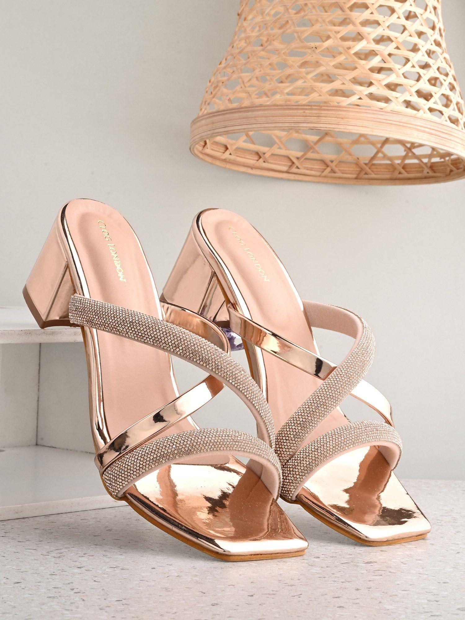 copper comfortable heel sandals