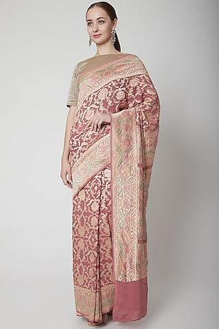 copper handcrafted saree