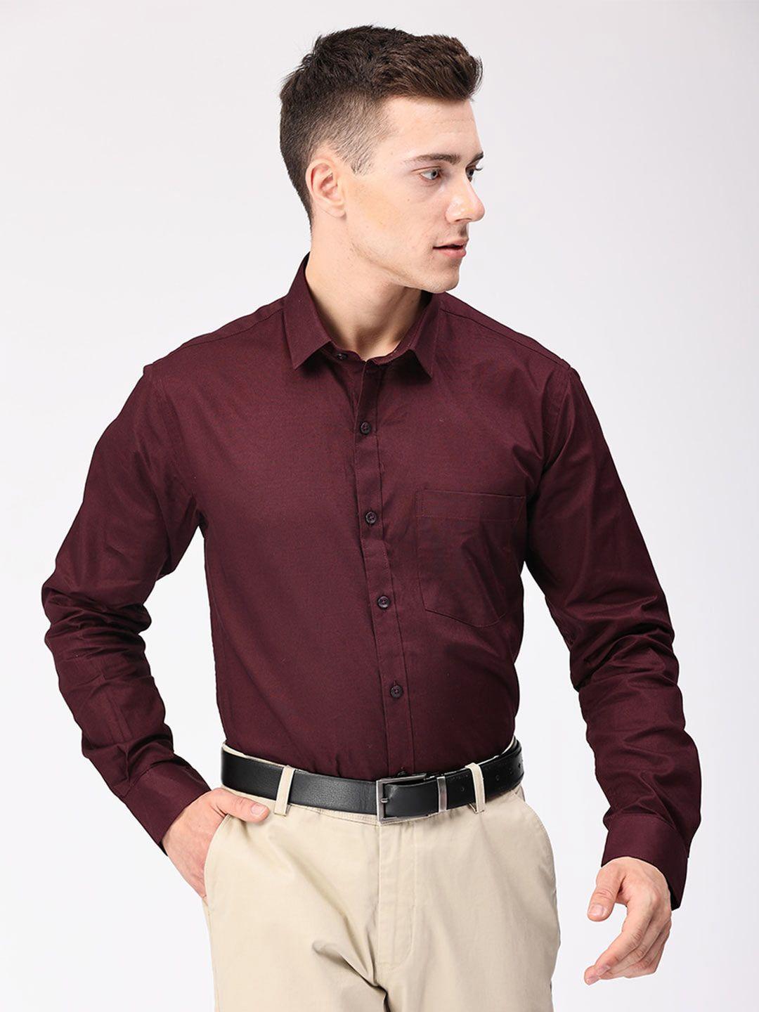 copperline spread collar comfort slim fit formal cotton shirt