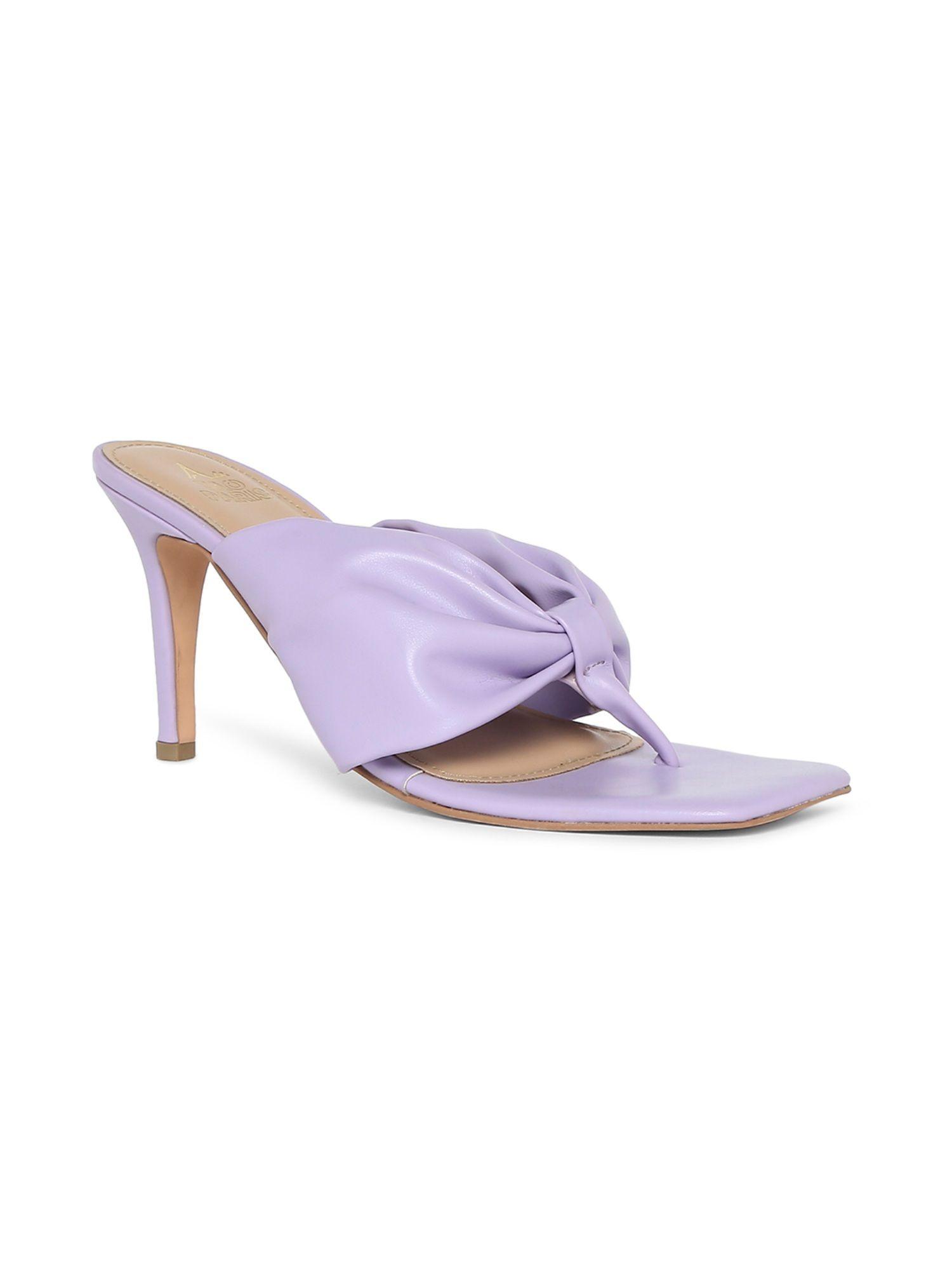 cora lavender square toe heels