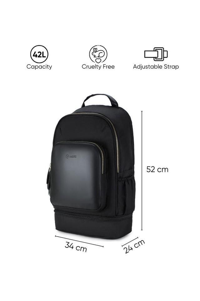 cora pu zipper closure unisex backpack