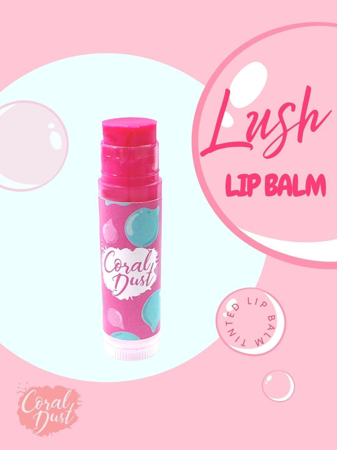 coral dust tinted lip balm with almond oil & shea butter 5 g - bubble gum
