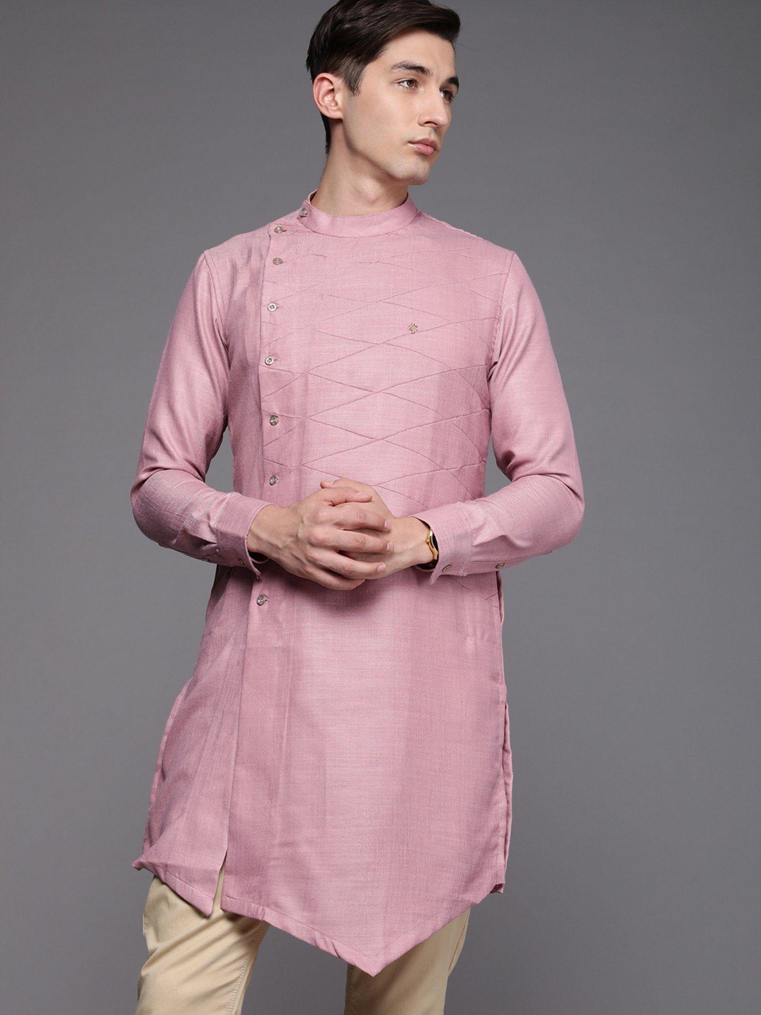 coral full sleeves kurta