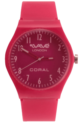coral neon pink unisex watch