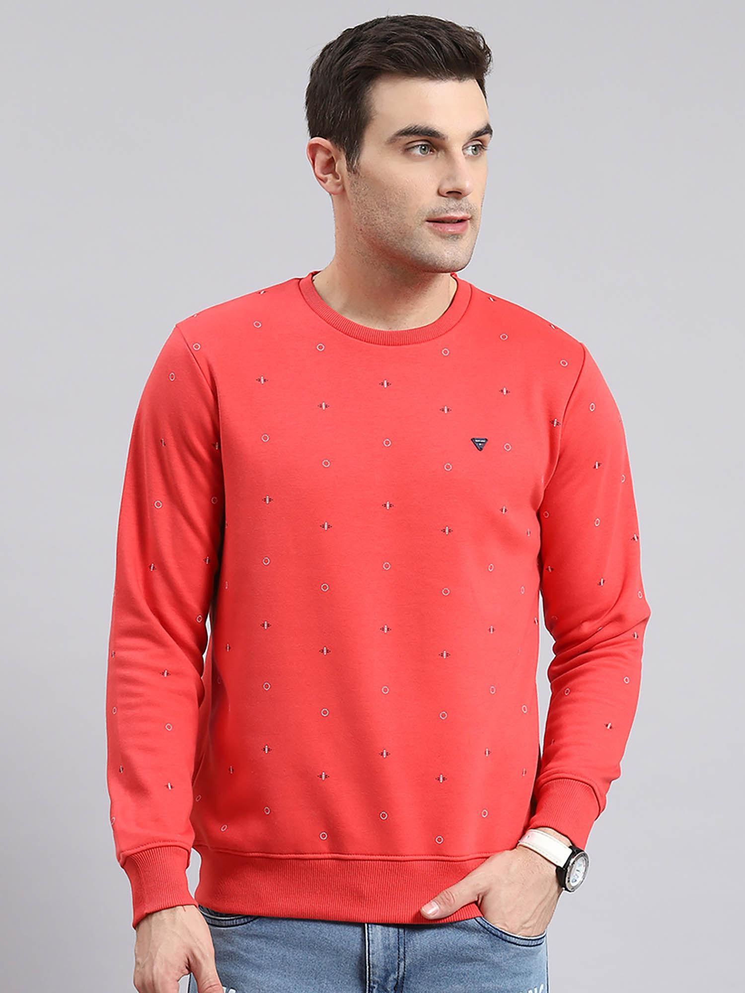 coral printed sweatshirt