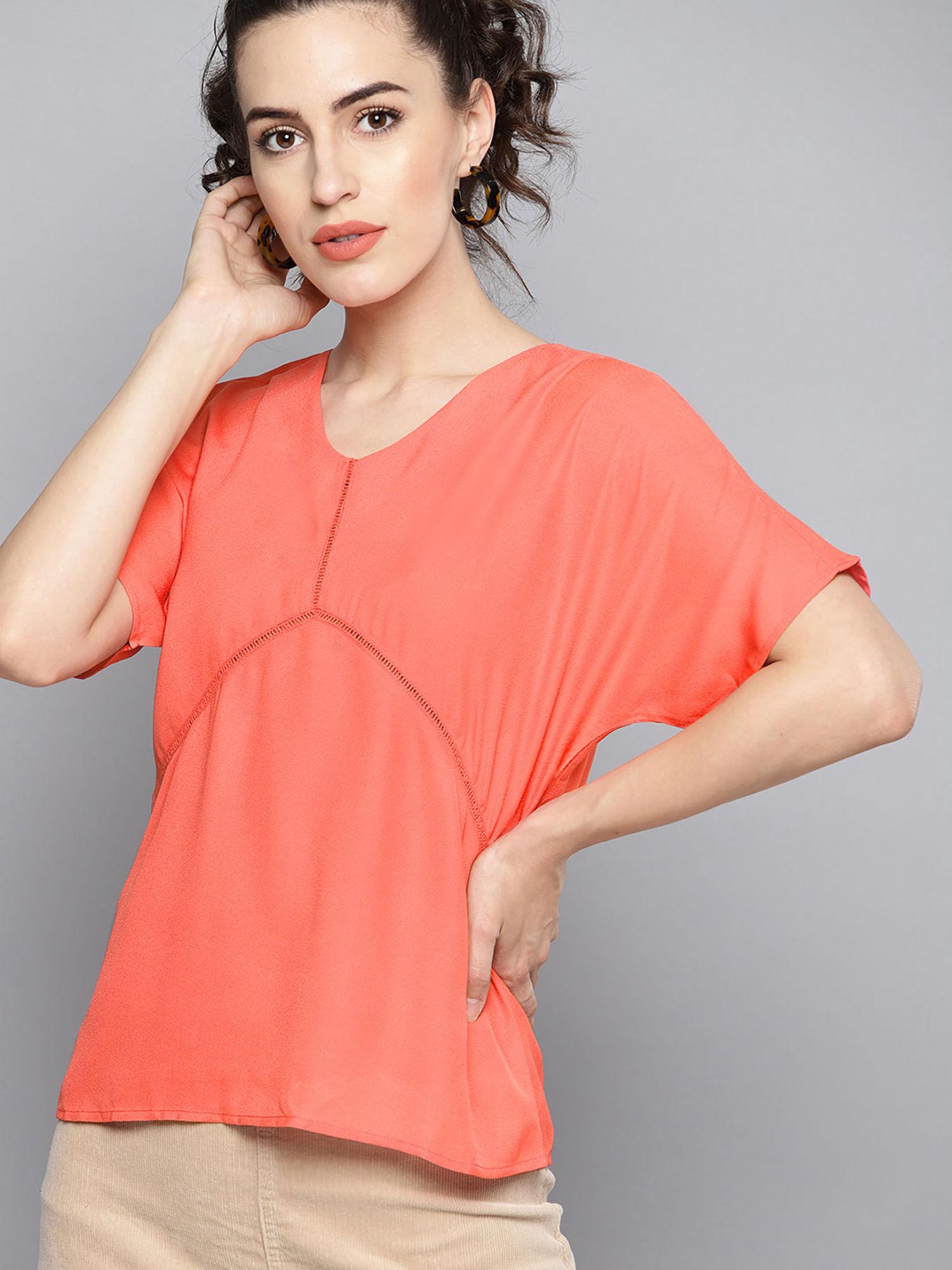 coral solid comfortable top