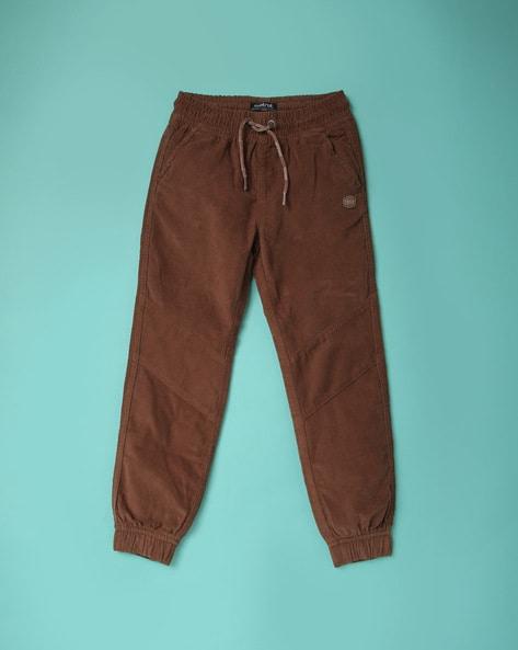 corduroy joggers with elasticated waist