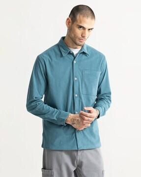 cordy ribbed regular fit shirt