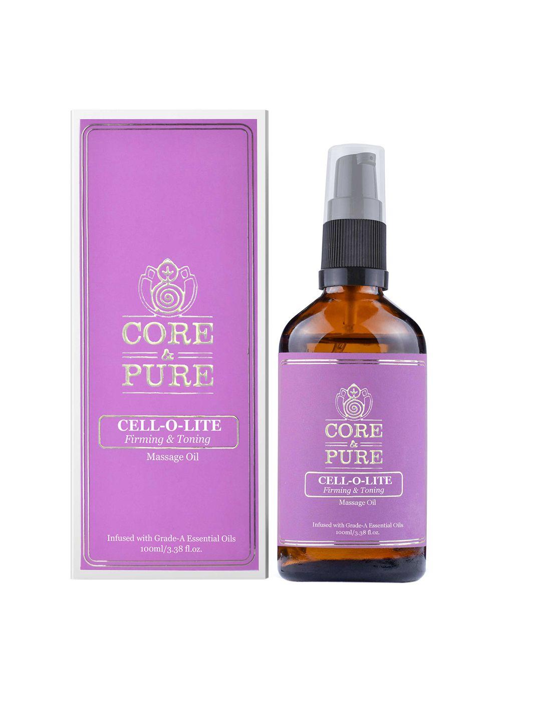 core & pure cell-o-lite essential massage oil for firming and toning