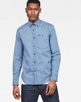 core checked slim fit shirt