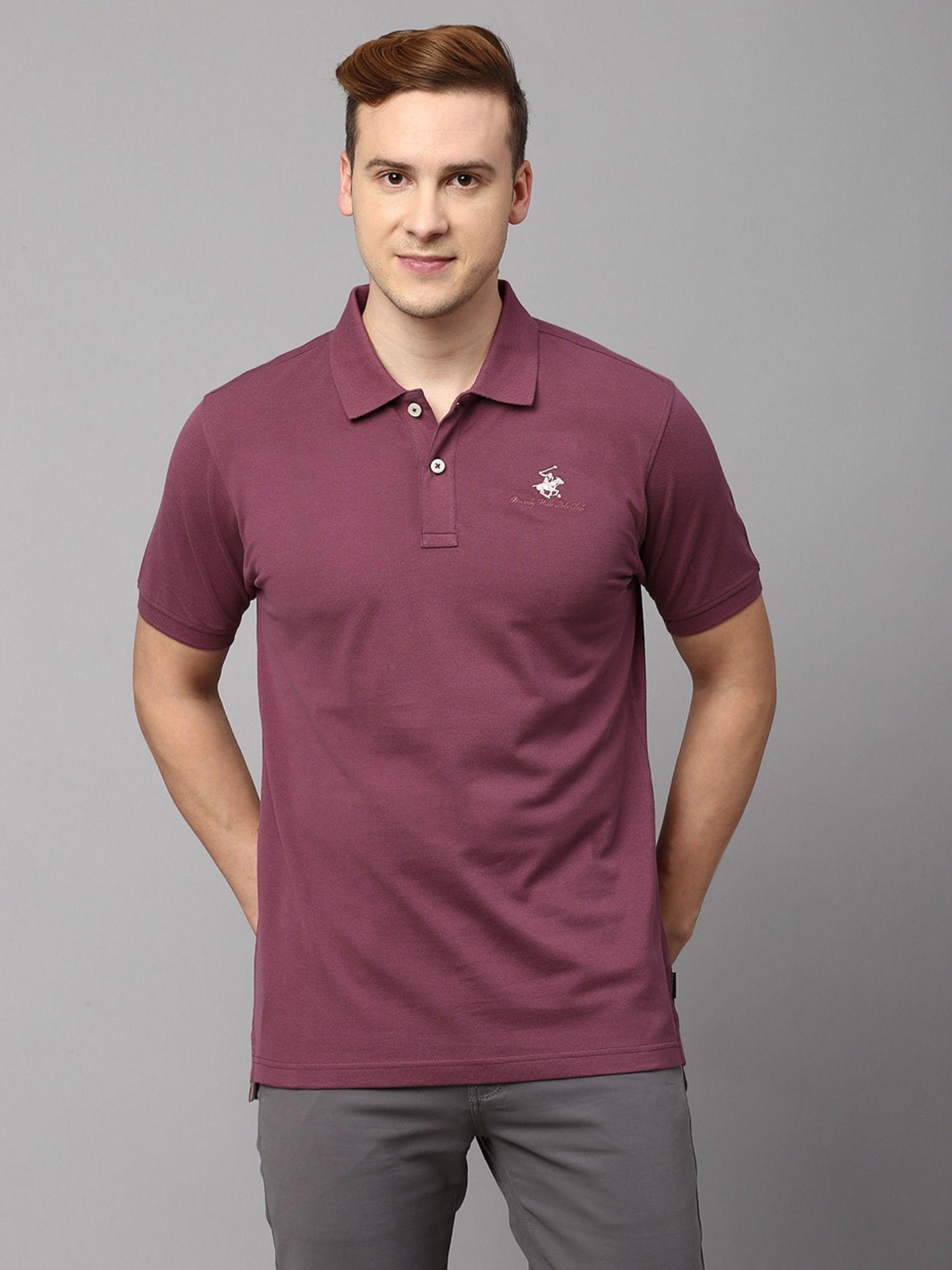 core pique polo purple