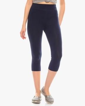 core track capris with elasticated waist