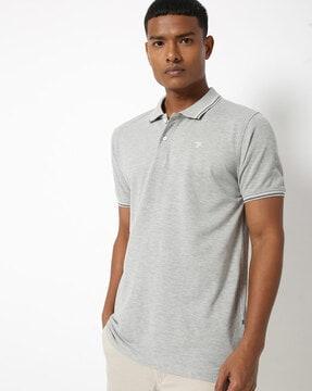 core varsity polo t-shirt with contrast tipping