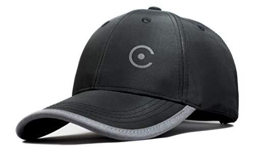 coreteq unisex water resistant rapid dry lightweight sports cap with adjustable strap (pack of 1) (deep black, free size)