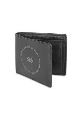 cormack leather casual global coin wallet - black