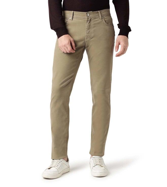 corneliani beige contemporary fit trousers