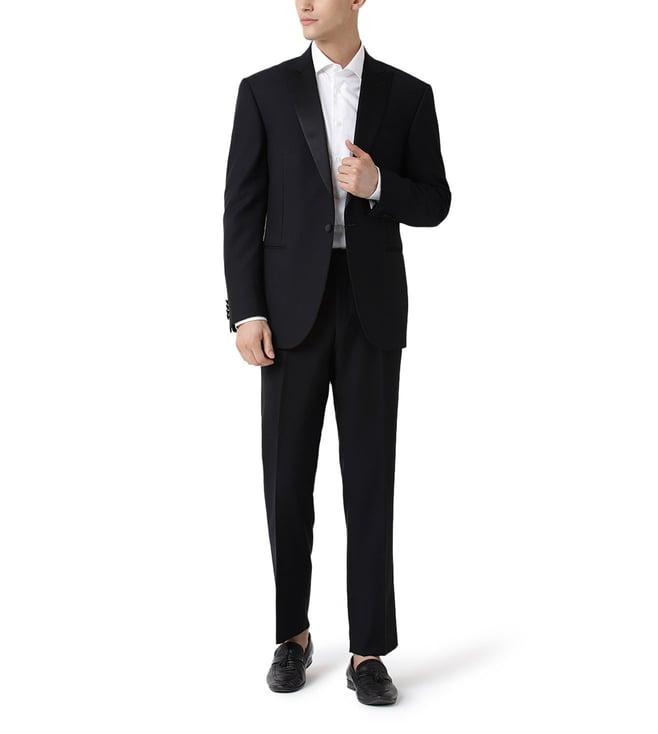 corneliani black smart fit tuxido suit