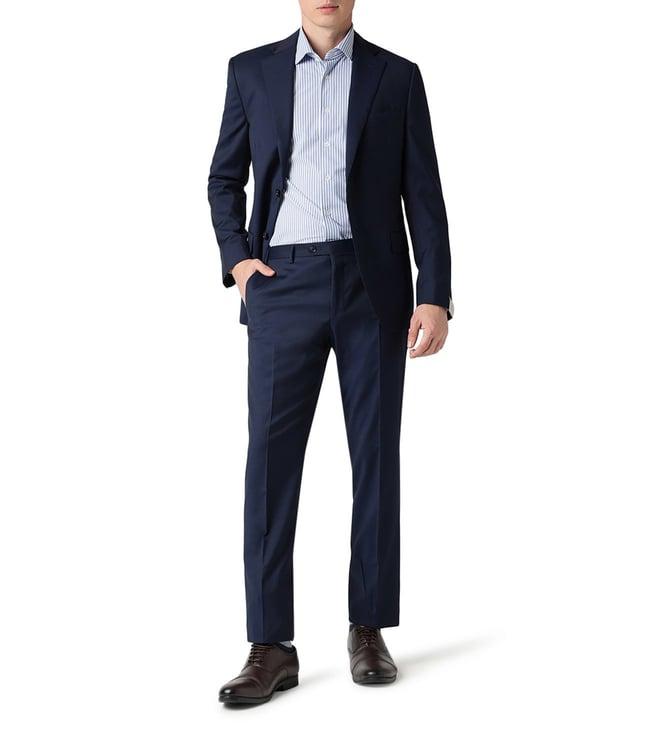 corneliani blue classic fit suit set