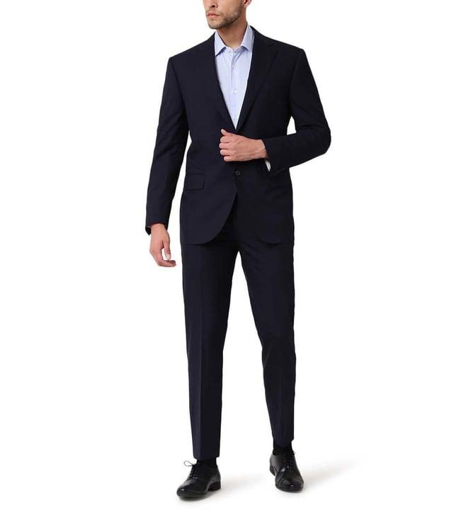 corneliani blue comfort fit double boutton suit
