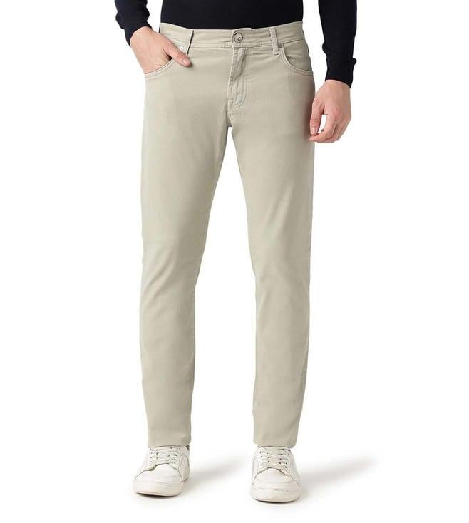 corneliani white contemporary fit trousers