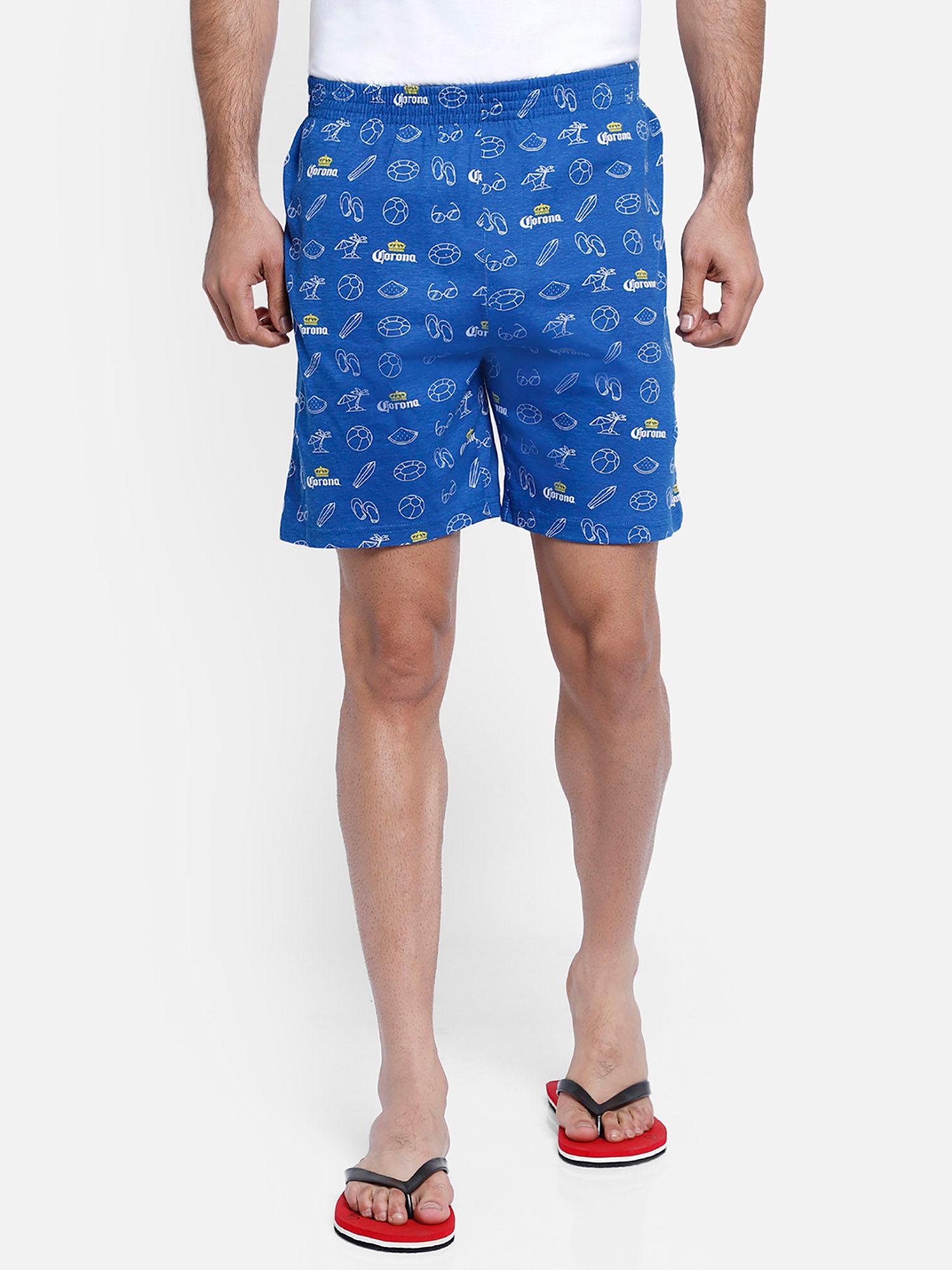 corona featured boxers for men blue