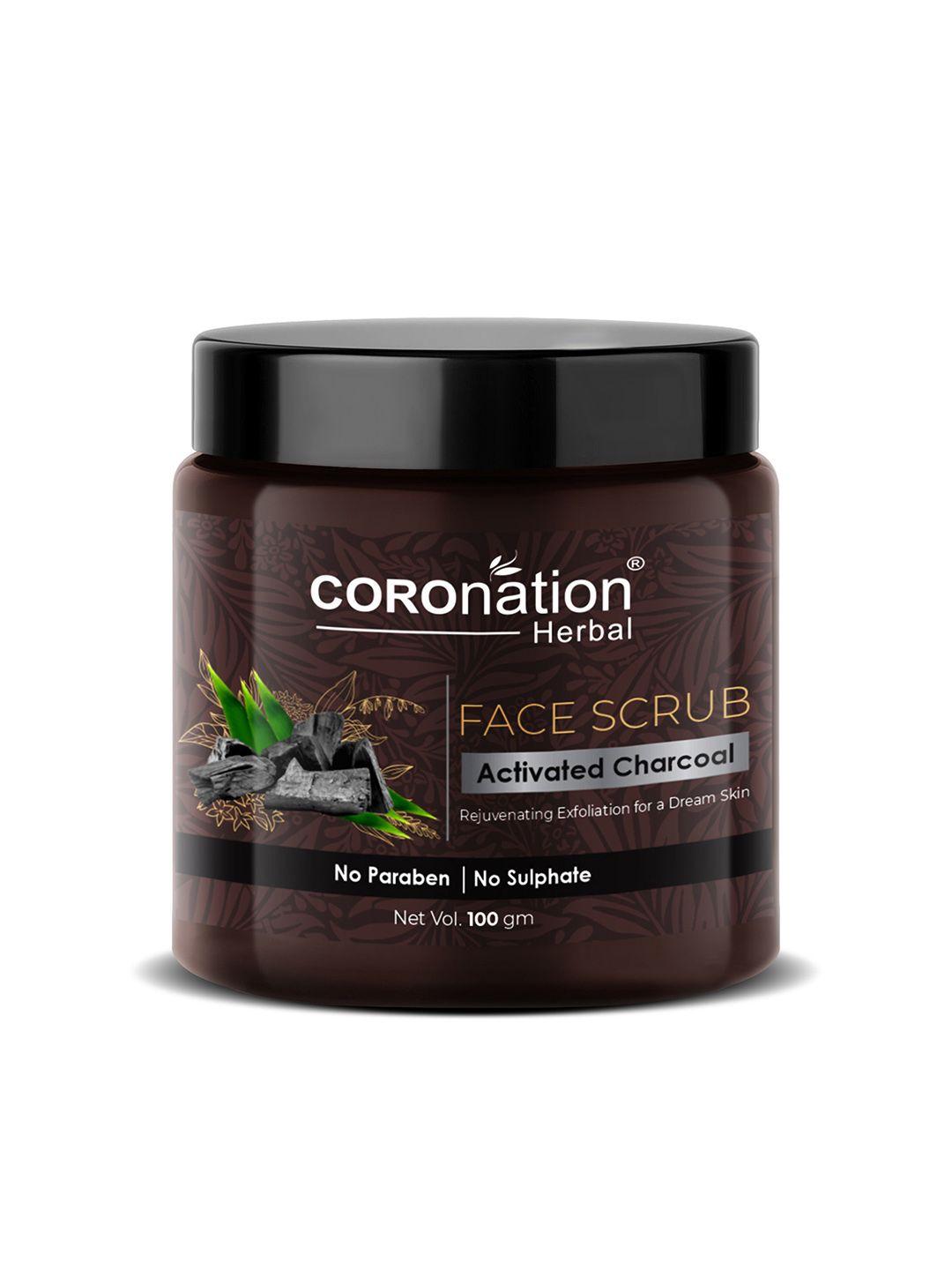 coronation herbal activated charcoal face scrub 100 g