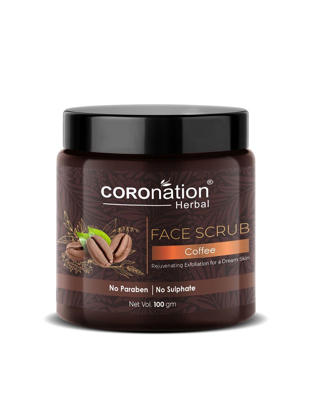 coronation herbal coffee face scrub with sunflower oil 100 g
