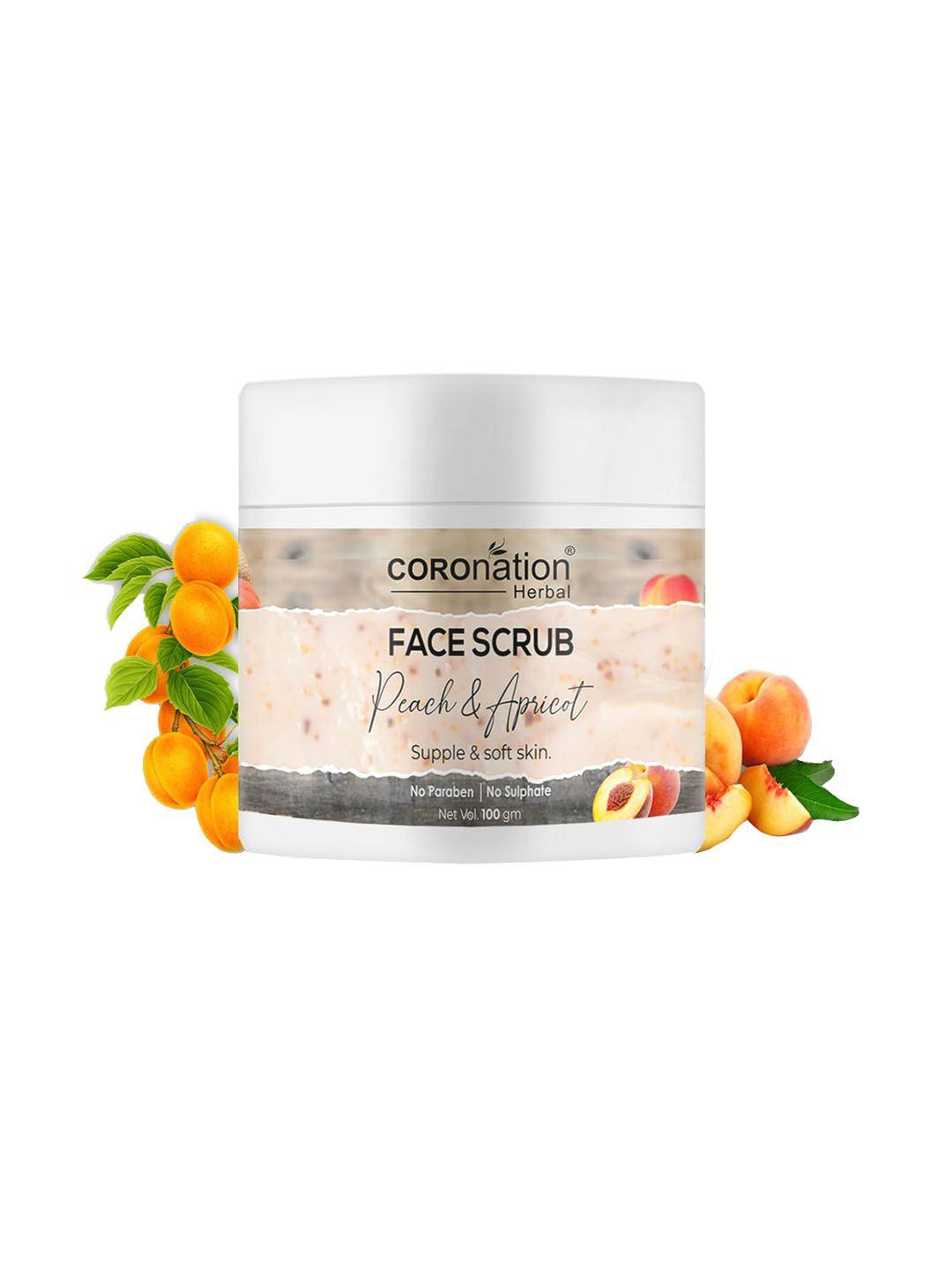 coronation herbal peach and apricot face scrub - 100gm