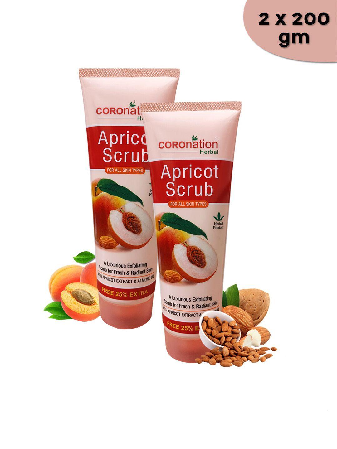 coronation herbal set of 2 herbal apricot face scrub 200 g each