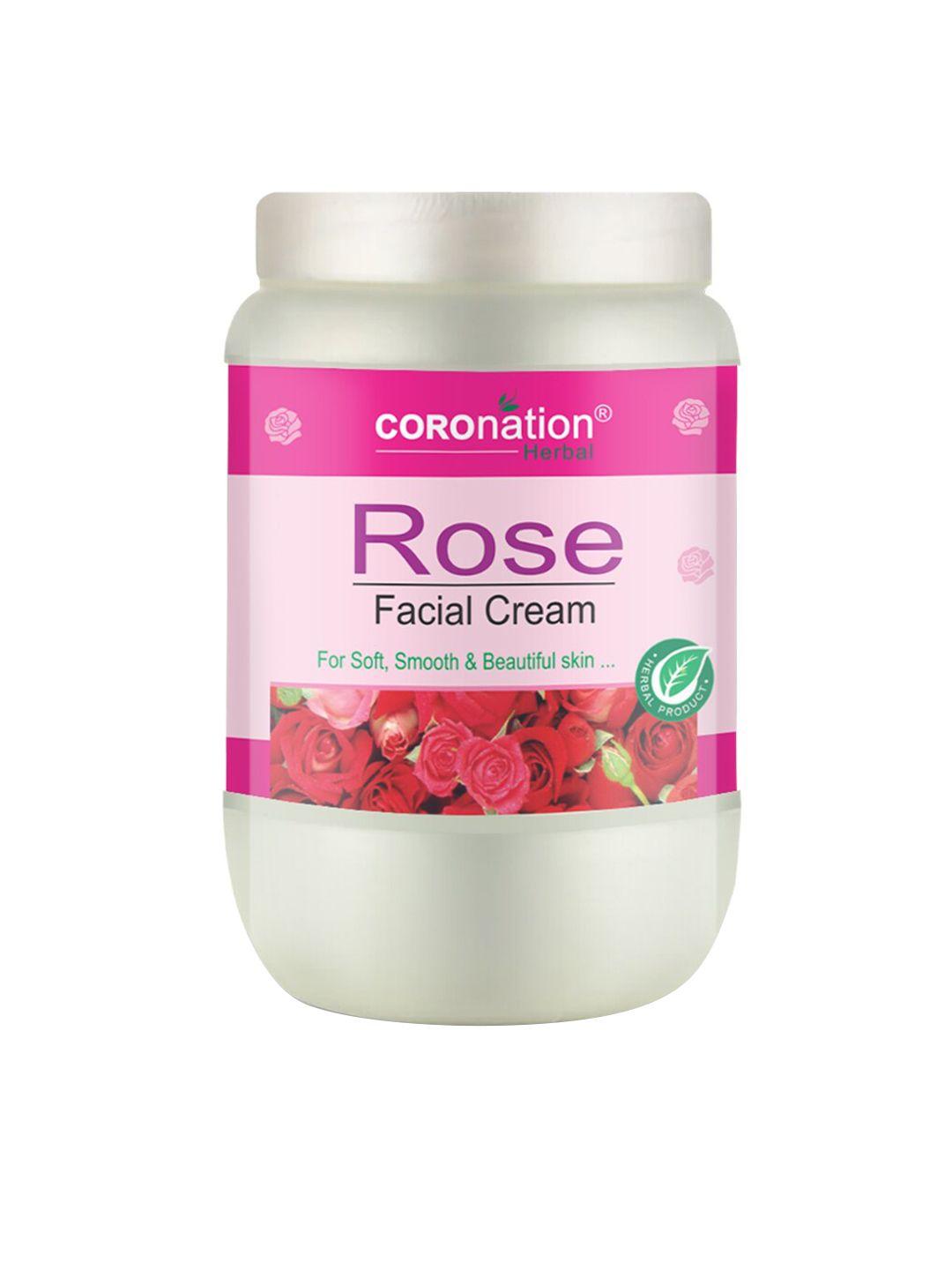 coronation herbal rose facial cream with glycerin & wheat germ oil - 750 ml
