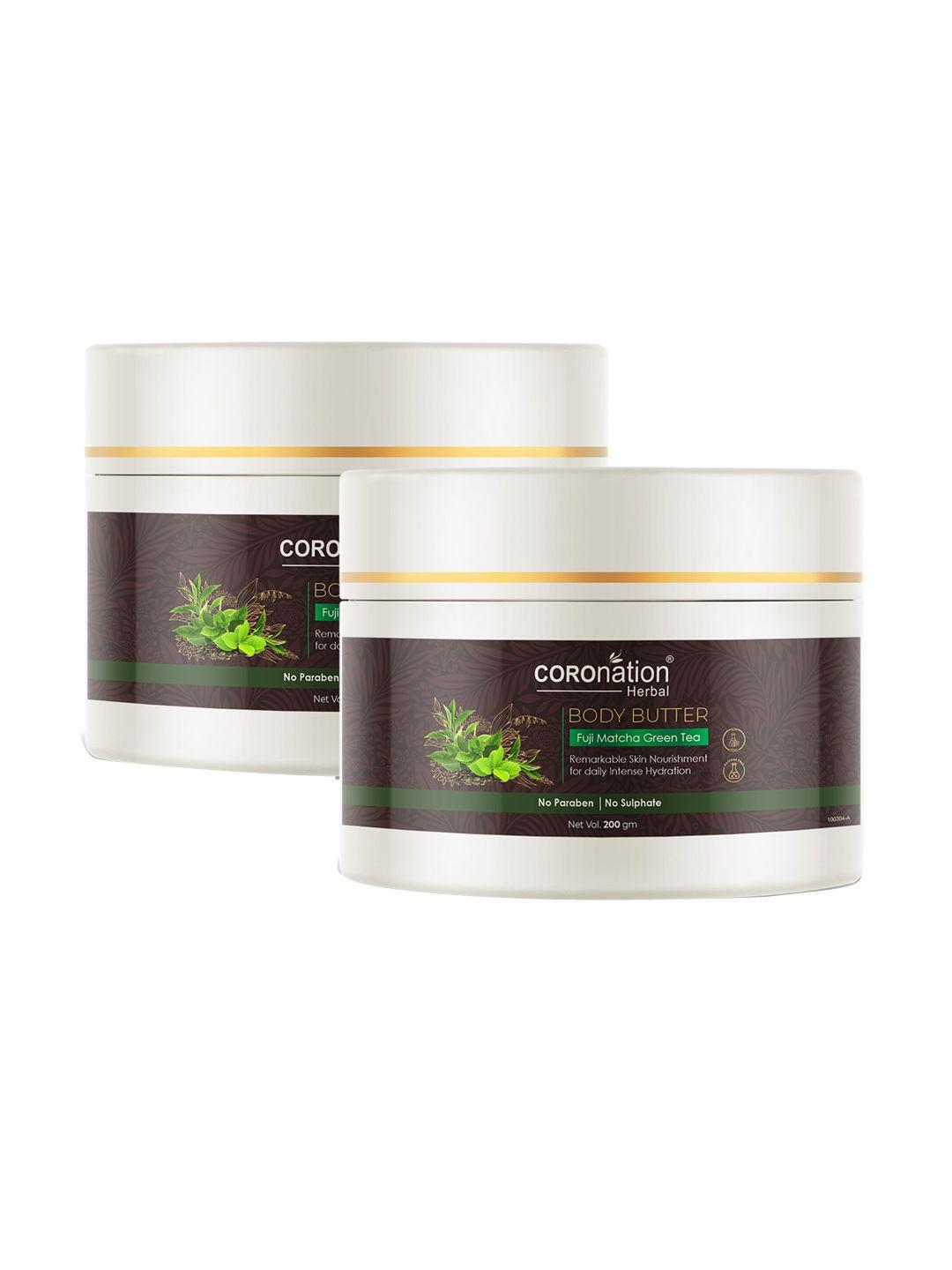 coronation herbal set of 2 fuji matcha green tea body butter body lotion 200 gm each