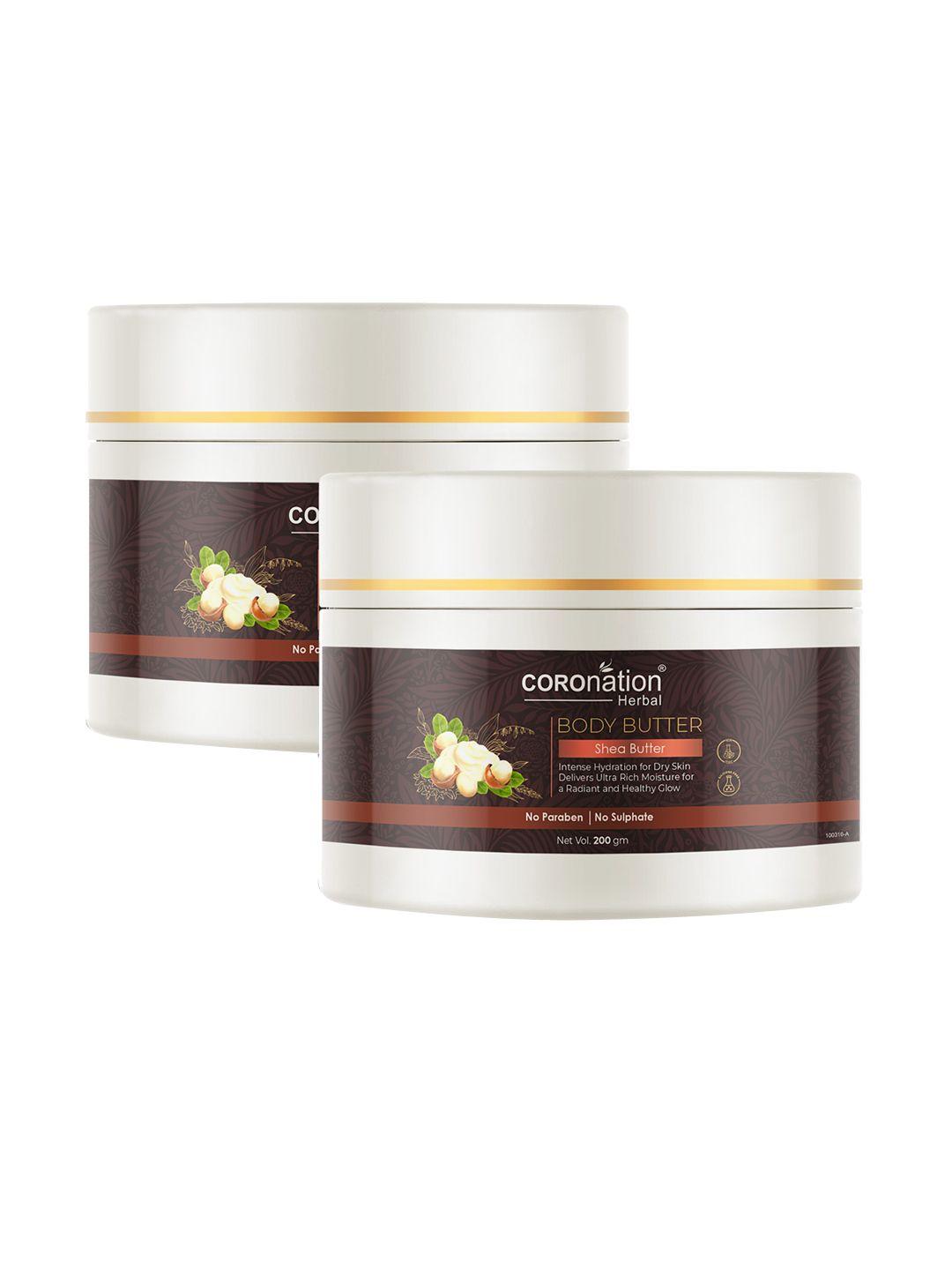 coronation herbal set of 2 shea butter body butter body lotion 200 gm each