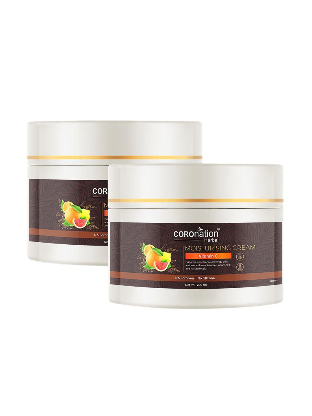 coronation herbal set of 2 vitamin c moisturising cream for radiance & glow - 200ml each