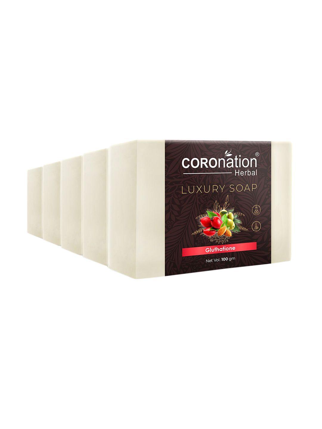 coronation herbal set of 5 gluthatione luxury soap - 100 g each