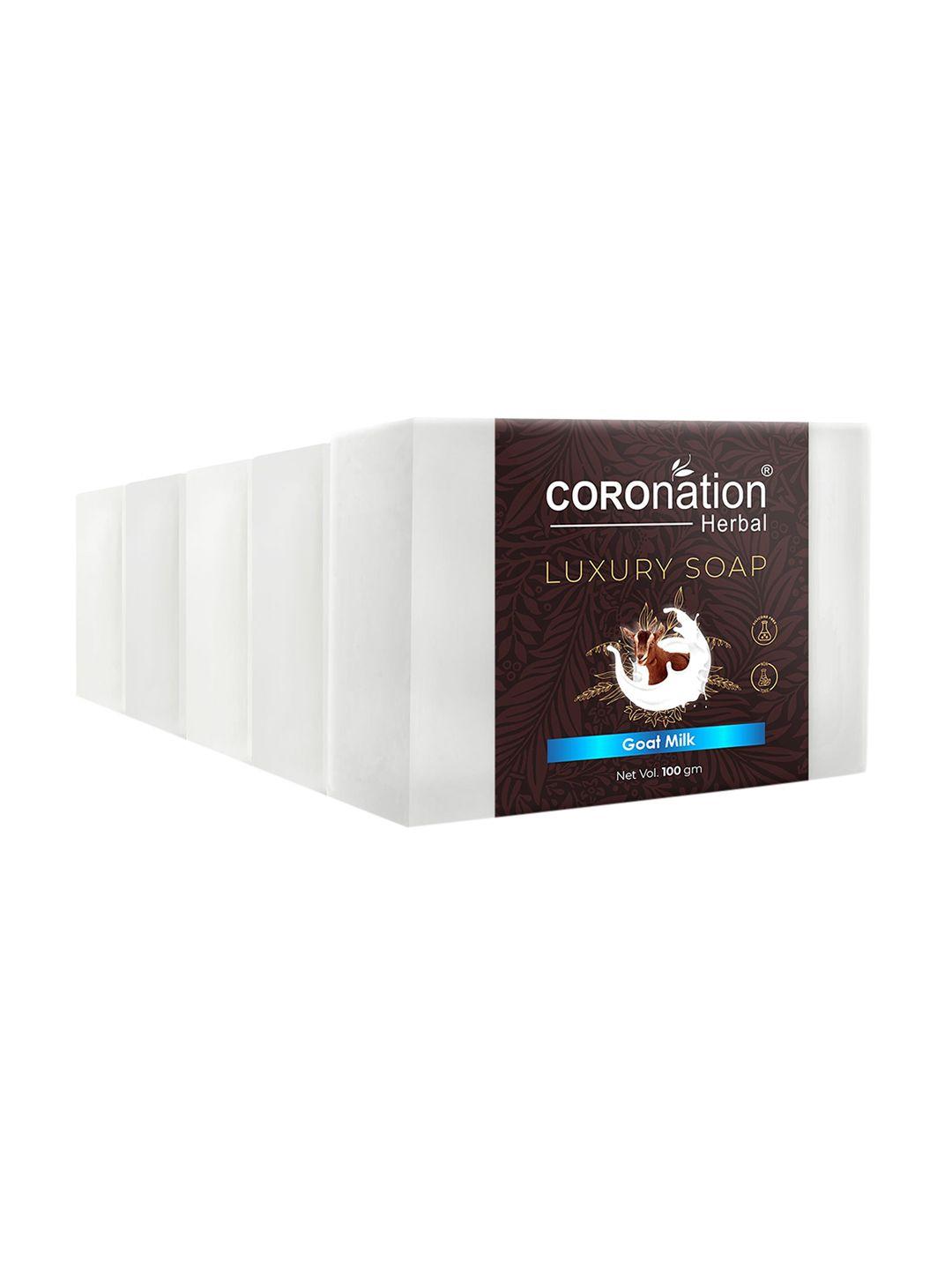 coronation herbal set of 5 goat milk luxury soap - 100 g each