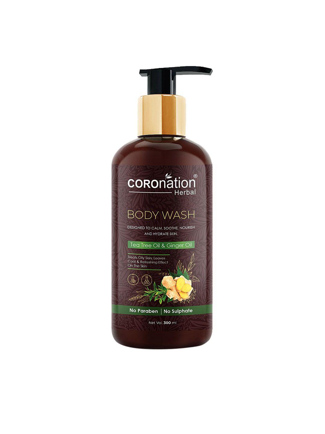 coronation herbal tea tree oil & ginger oil body wash 300 ml