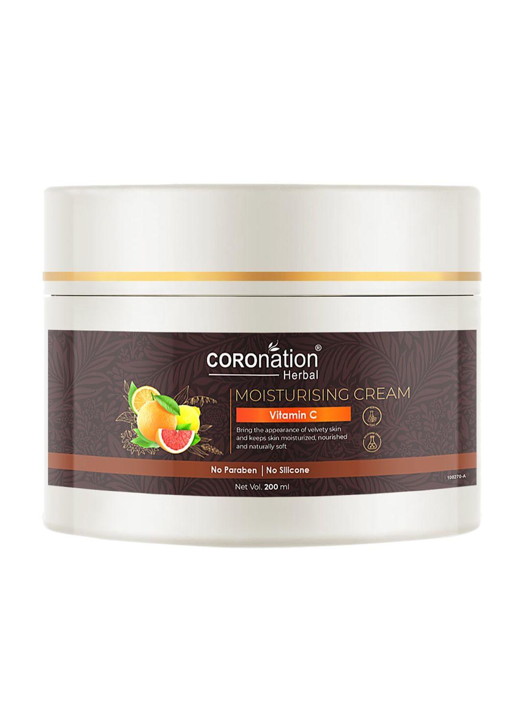 coronation herbal vitamin c moisturising cream with shea butter for radiance & glow- 200ml