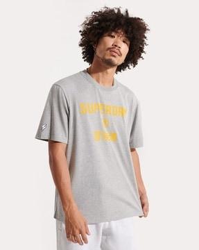 corporate logo loose fit crew-neck t-shirt