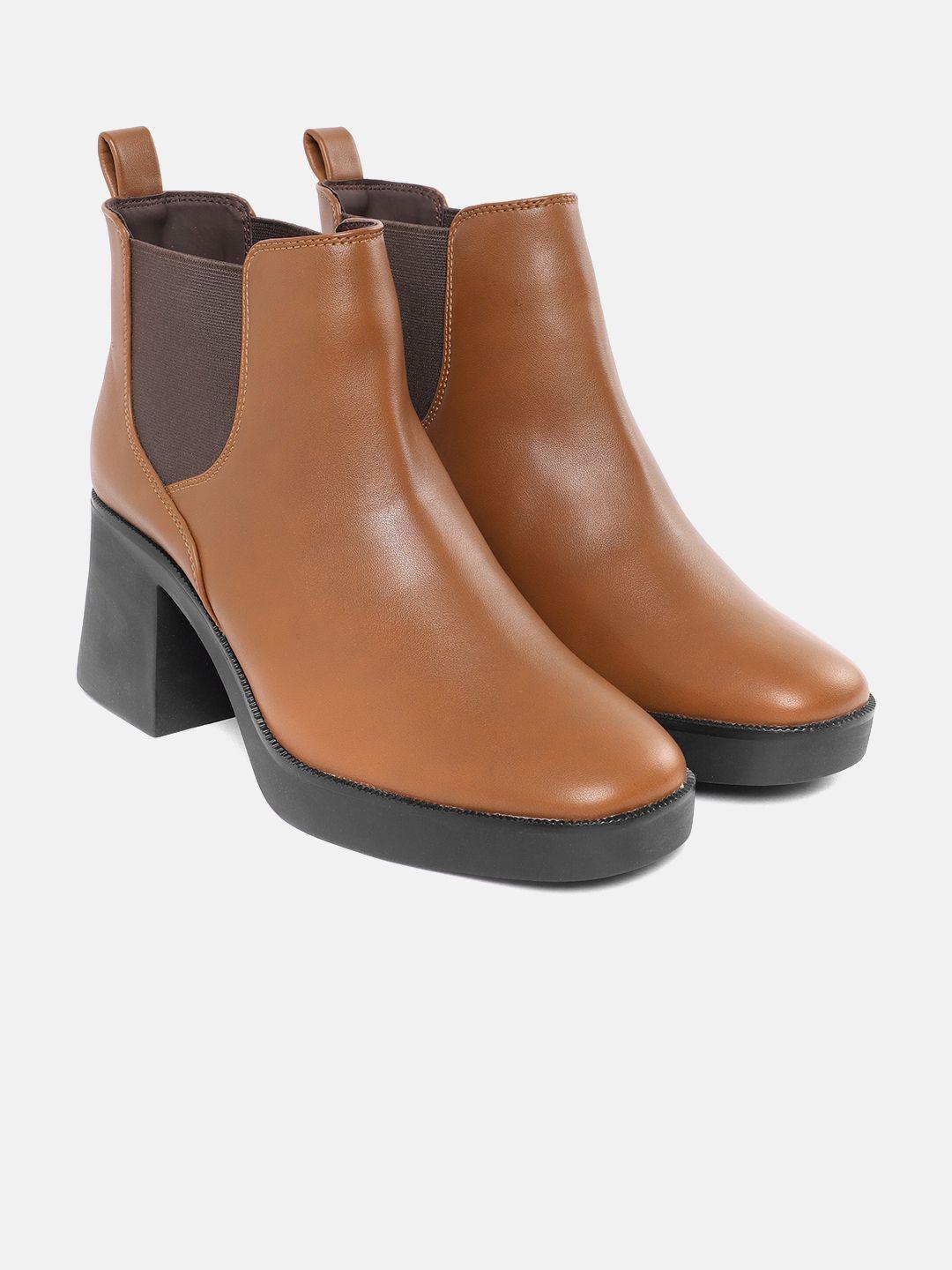 corsica women block heel mid-top chelsea boots