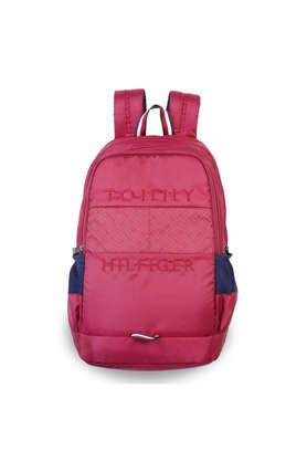 cortez polyester zip closure laptop backpack - burgundy
