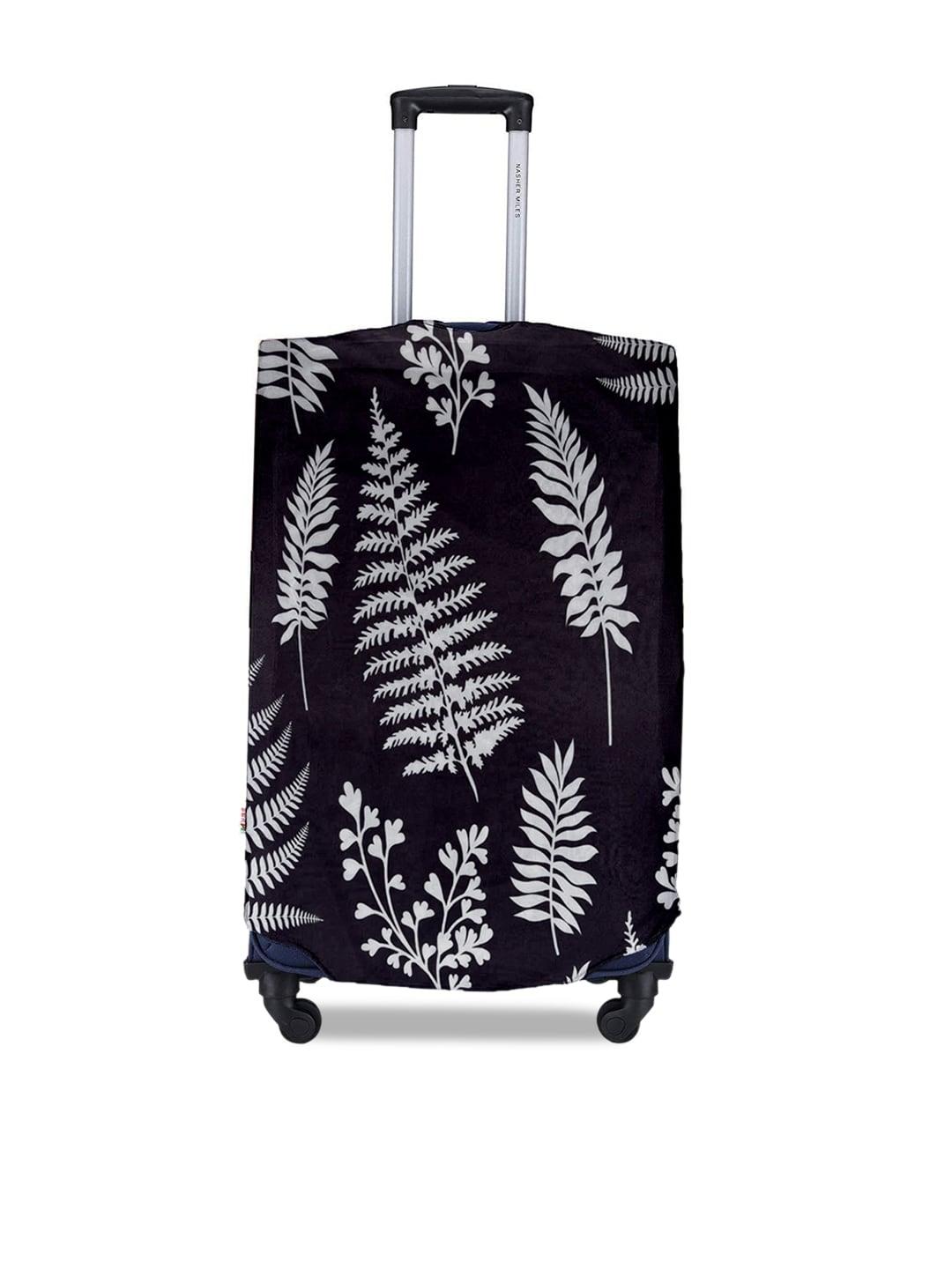 cortina black & white printed protective small trolley bag cover