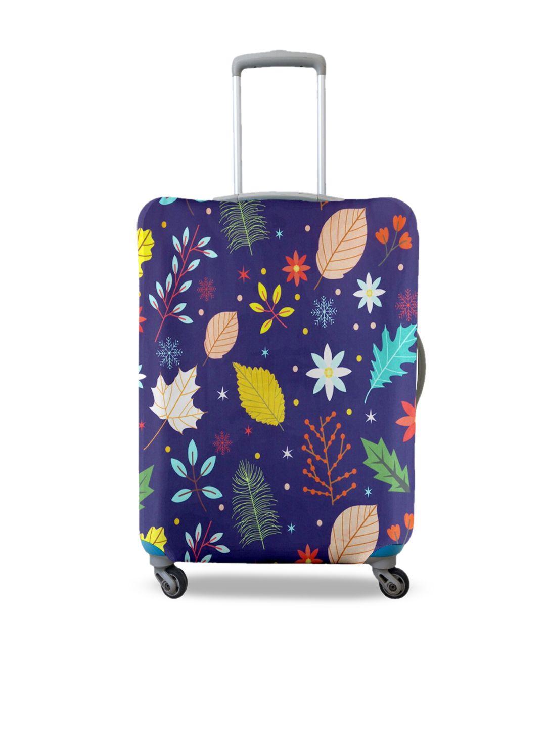 cortina navy blue printed protective large trolley bag cover
