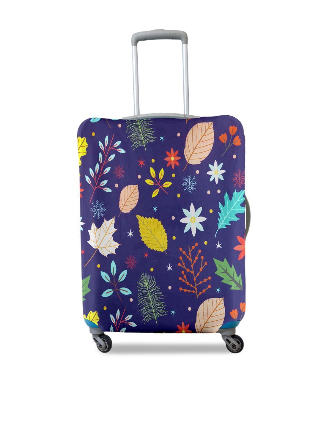 cortina purple & white printed protective luggage cover