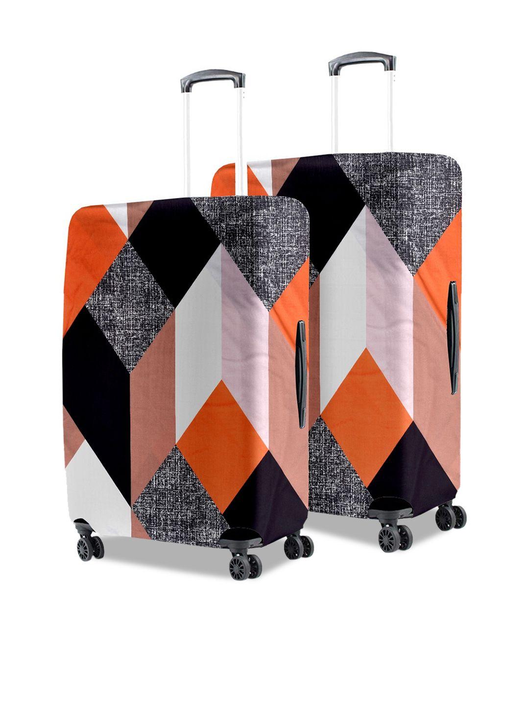 cortina set of 2 multicoloured eco friendly polyester printed trolley luggage covers