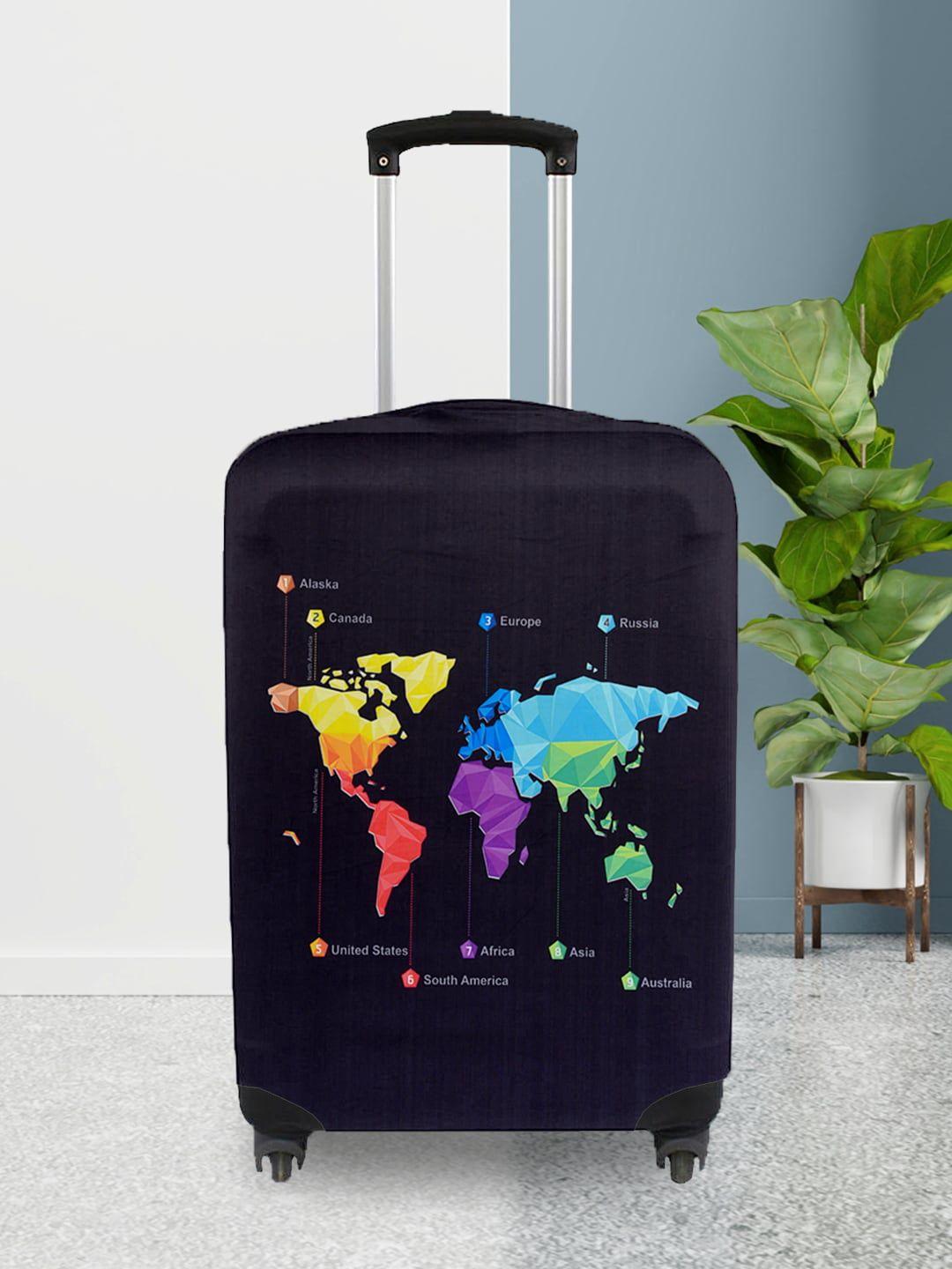 cortina travel map printed protective large trolley bag cover