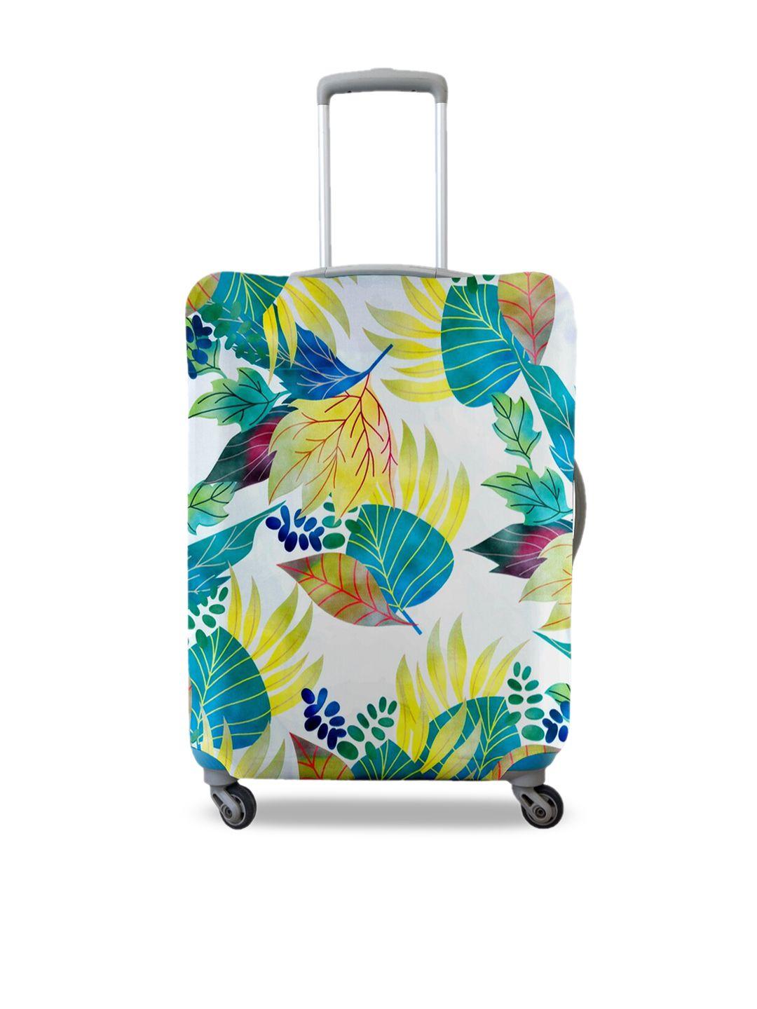 cortina yellow & white printed protective small trolley bag cover