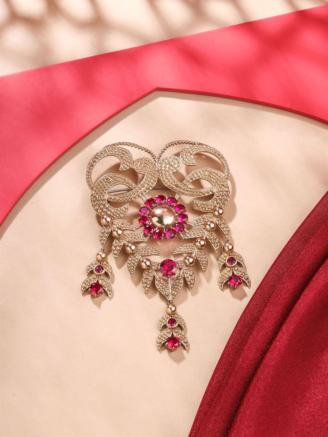 cosa nostraa stone-studded elite extravagance brooch