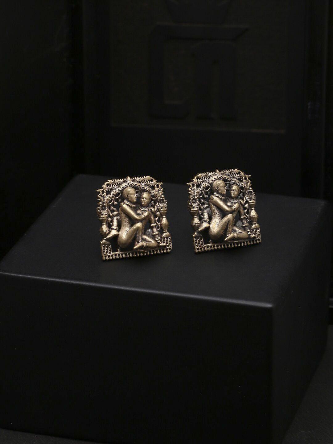 cosa nostraa gold-toned the khajuraho love cufflinks